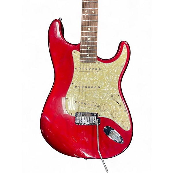 Used Fender STATOCASTER PLUS Red Solid Body Electric Guitar