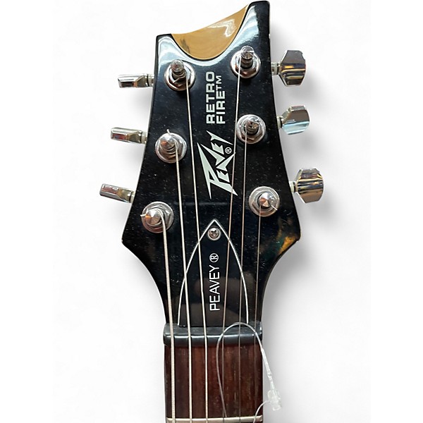 Used 2015 Peavey RETRO FIRE Black Solid Body Electric Guitar