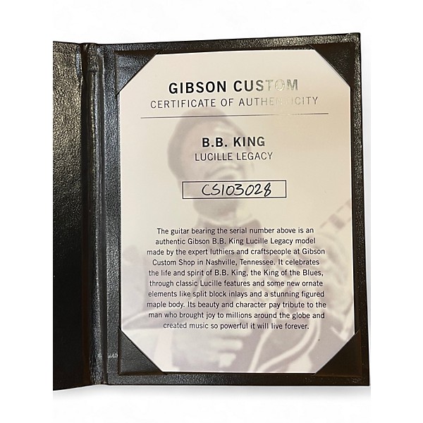 Used 2022 Gibson BB King Lucille Legacy Trans Black Hollow Body Electric Guitar