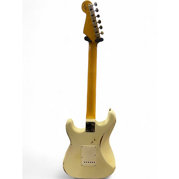 Used Fender CUSTOM SHOP '63 STRATOCASTER RELIC Olympic White Solid Body Electric Guitar