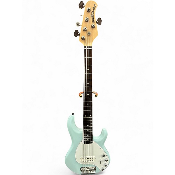 Used Ernie Ball Music Man Stingray 5 H Blue Electric Bass Guitar