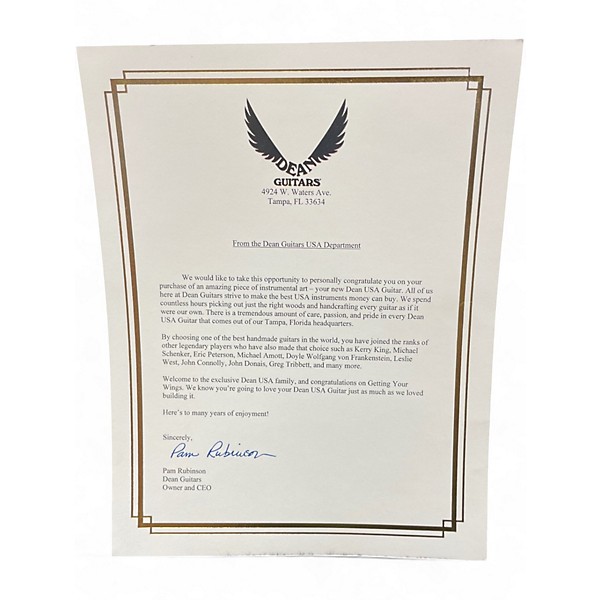 Used Dean King Kerry V Limited Edition #35/50 Black Solid Body Electric Guitar