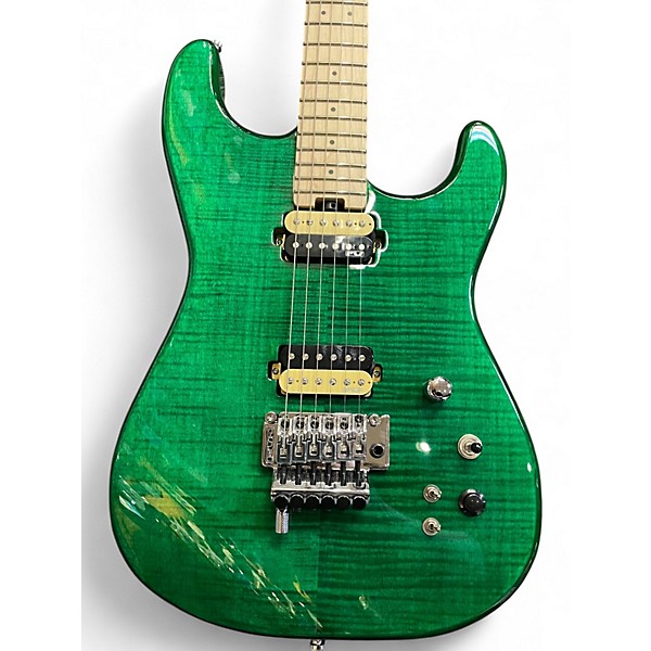 Used Fu Tone FU Pro Trans Green Solid Body Electric Guitar