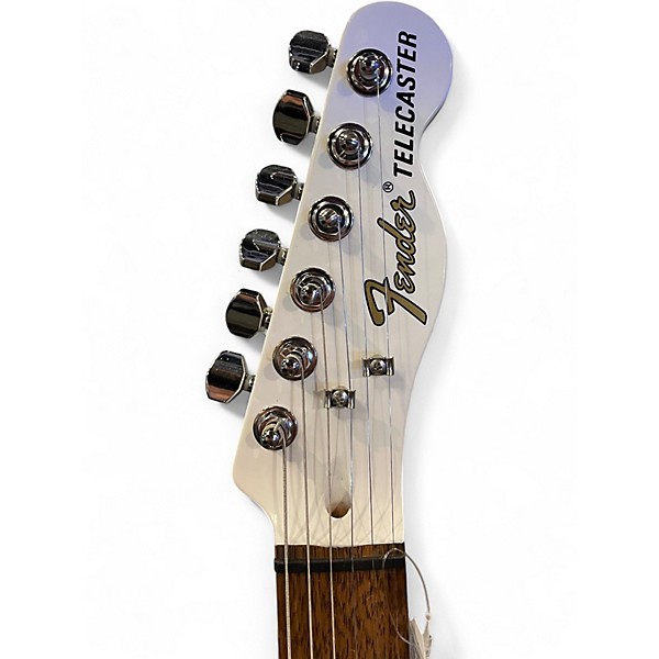 Used Fender JA90 Jim Adkins Thinline Telecaster Alpine White Hollow Body Electric Guitar