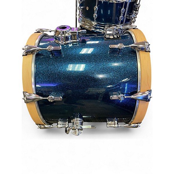 Used SONOR 5 Piece AQX OCEAN BLUE SPARKLE Drum Kit