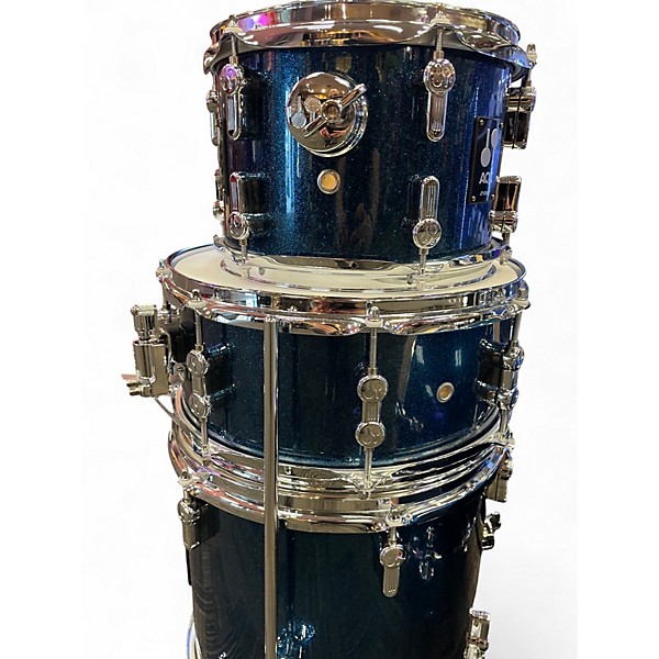 Used SONOR 5 Piece AQX OCEAN BLUE SPARKLE Drum Kit