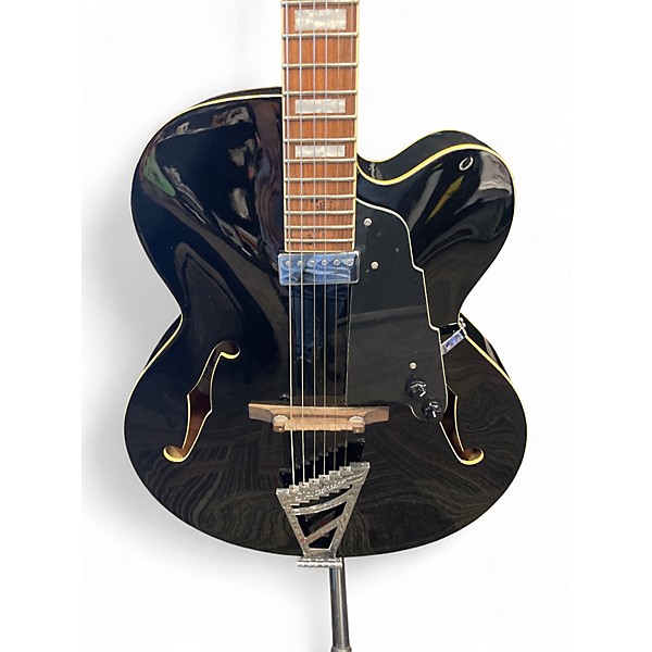 Used D'Angelico Premier Series EXL1 Black Hollow Body Electric Guitar