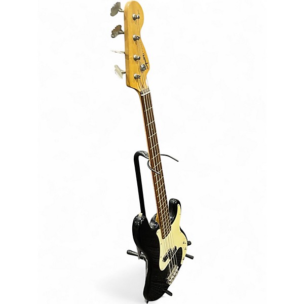 Used Squier Precision Bass Black and White Electric Bass Guitar
