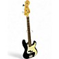 Used Squier Precision Bass Black and White Electric Bass Guitar