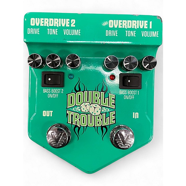Used Visual Sound V2DT Double Trouble Dual Overdrive Effect Pedal