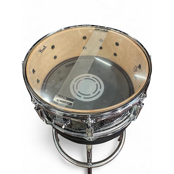 Used Pearl 14in Decade Maple Black and Silver Sparkle Drum