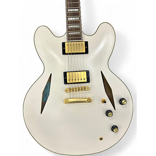 Used Epiphone EMILY WOLFE SHERATON WHITE WOLF BONE WHITE Hollow Body Electric Guitar