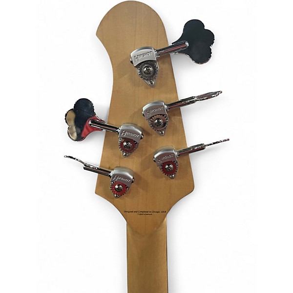 Used Lakland 55-AJ Skyline 5 String Black Cherry Electric Bass Guitar