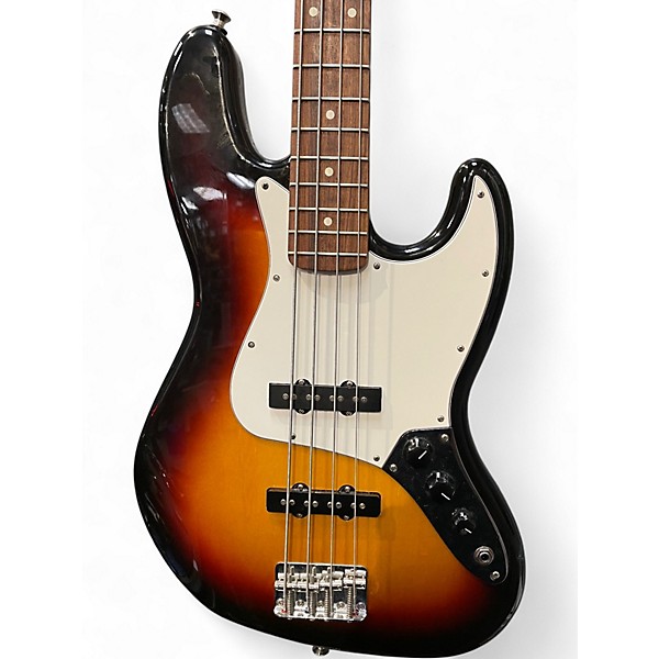 Used 2007 Fender Standard Jazz Bass 3 Tone Sunburst Electric Bass Guitar