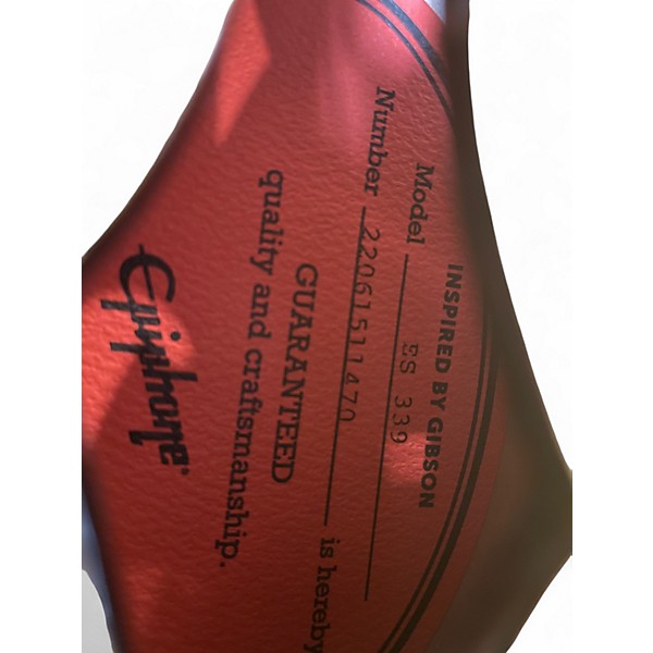 Used Epiphone ES339 2 Color Sunburst Hollow Body Electric Guitar