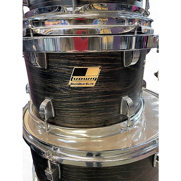 Used Ludwig 5 Piece BACKBEAT ELITE Black Drum Kit