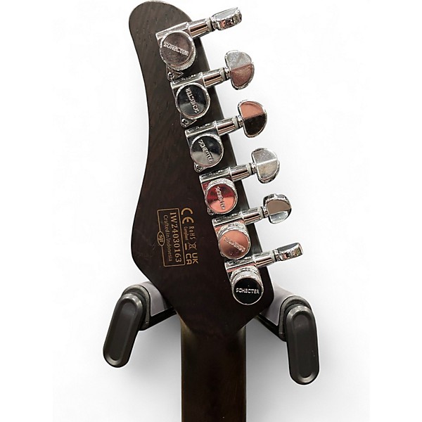 Used Schecter Guitar Research MV6 Metallic Purple Solid Body Electric Guitar