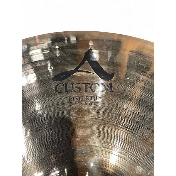 Used Zildjian 22in A Custom Ping Ride Cymbal