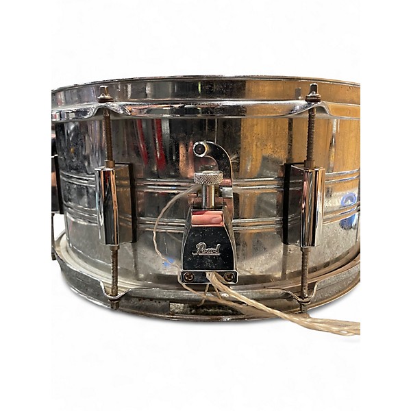 Used Pearl 6.5X14 Export Snare silver Drum