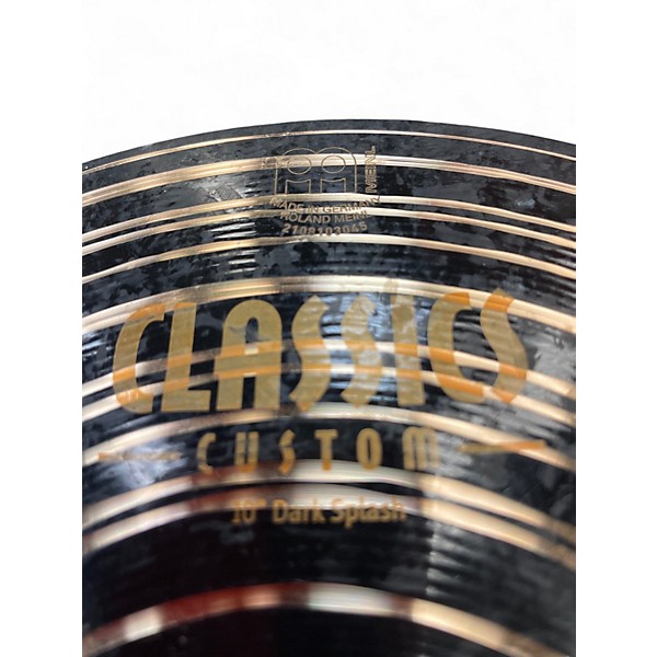 Used MEINL 10in CLASSICS CUSTOM DARK SPLASH Cymbal