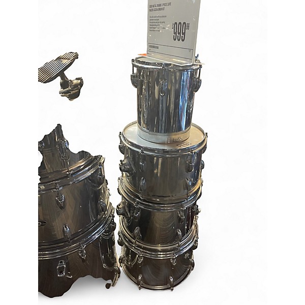 Vintage 1970s Slingerland 9 Piece Vintage 70s Metallic Silver Drum Kit