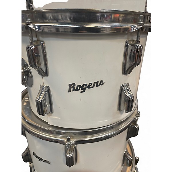 Vintage 1970s Rogers 5 Piece Vintage Classic White Drum Kit