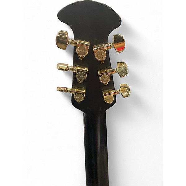 Used Ovation C44-5 Celebrity Deluxe Black Acoustic Electric Guitar