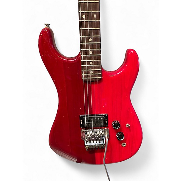 Vintage 1980s Kramer Pacer Red Solid Body Electric Guitar