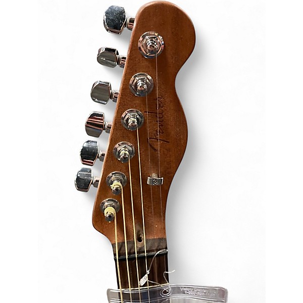 Used Fender Acoustasonic Player Telecaster Atomic White Acoustic Electric Guitar