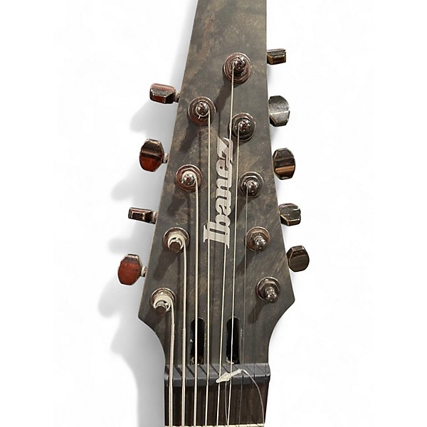 Used Ibanez RG9PB Black Burl Solid Body Electric Guitar