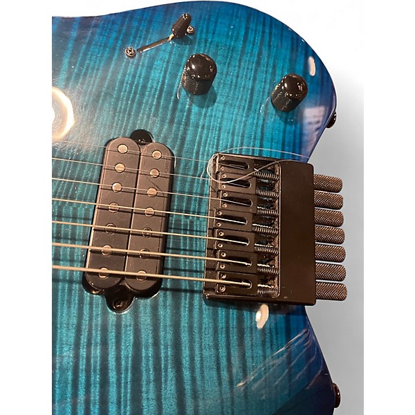 Used Kiesel VADER 7 Trans Blue Solid Body Electric Guitar