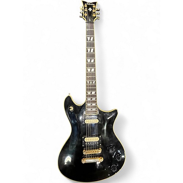 Used Schecter Guitar Research Tempest Custom Black Solid Body Electric Guitar