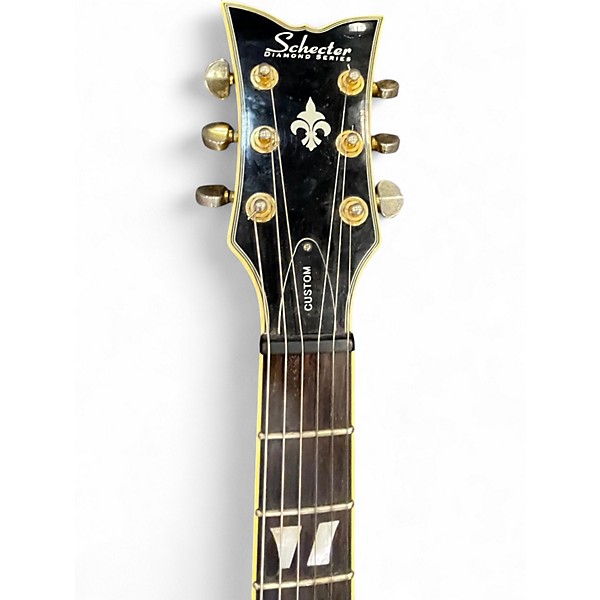 Used Schecter Guitar Research Tempest Custom Black Solid Body Electric Guitar