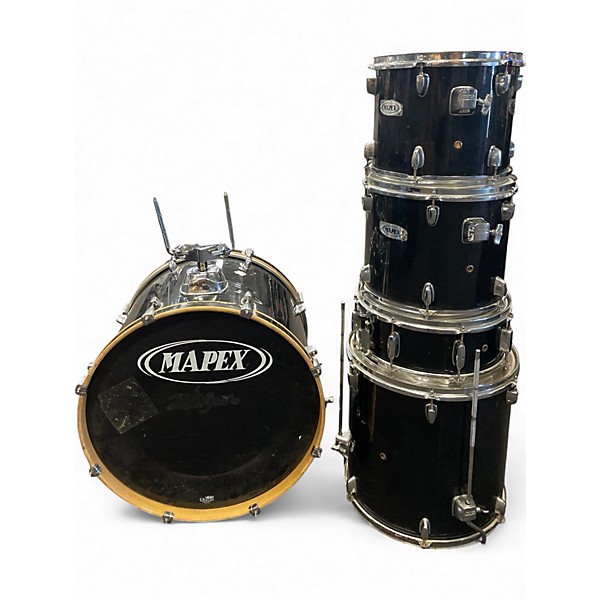 Used Mapex 5 Piece V Series Black Drum Kit