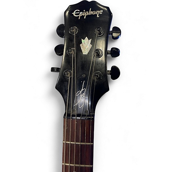 Used 2007 Epiphone Tony Iommi SG Custom Black Solid Body Electric Guitar