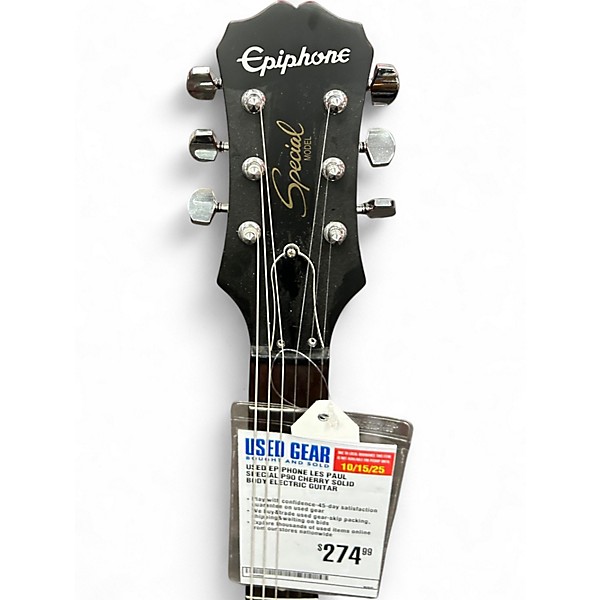 Used Epiphone Les Paul Special P90 Cherry Solid Body Electric Guitar