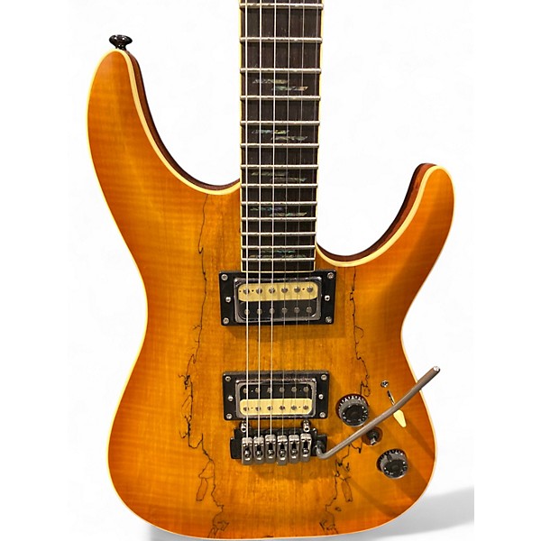 Used Schecter Guitar Research C1 Exotic Spalted Maple Solid Body Electric Guitar