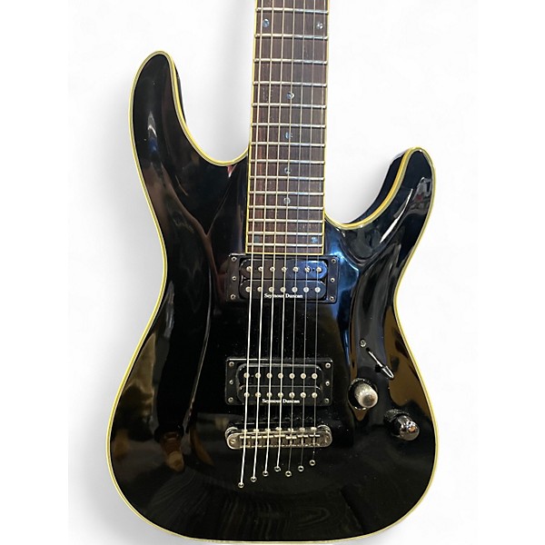 Used Schecter Guitar Research C7 Blackjack Black Solid Body Electric Guitar