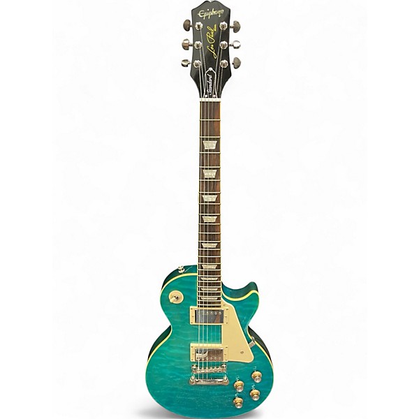 Used Epiphone Les Paul Standard Ocean Turquoise Solid Body Electric Guitar