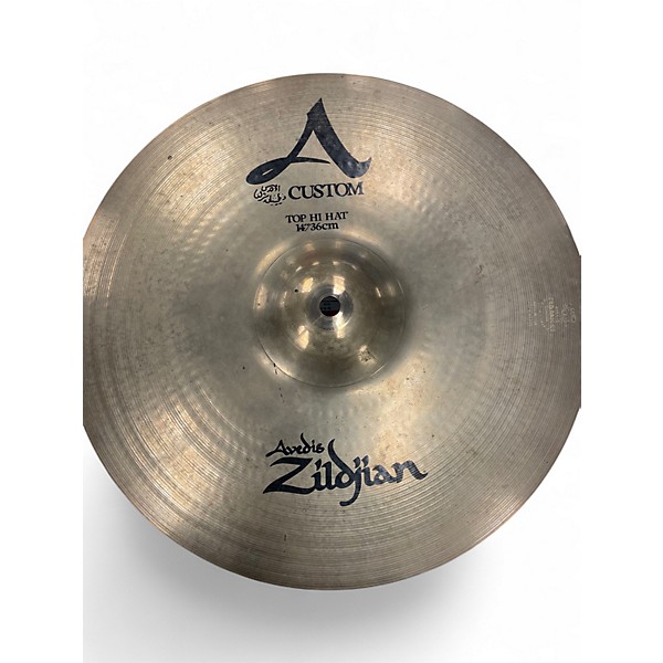 Used Zildjian 14in A Custom Hi Hat Pair Cymbal