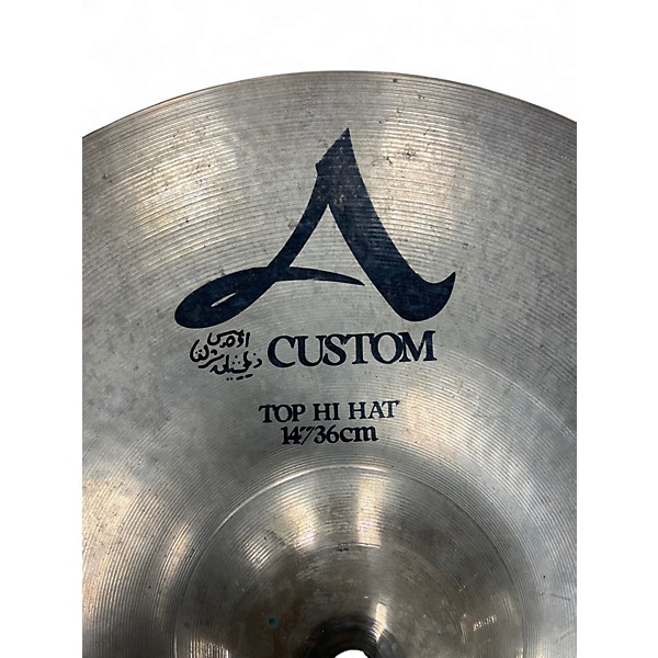 Used Zildjian 14in A Custom Hi Hat Pair Cymbal