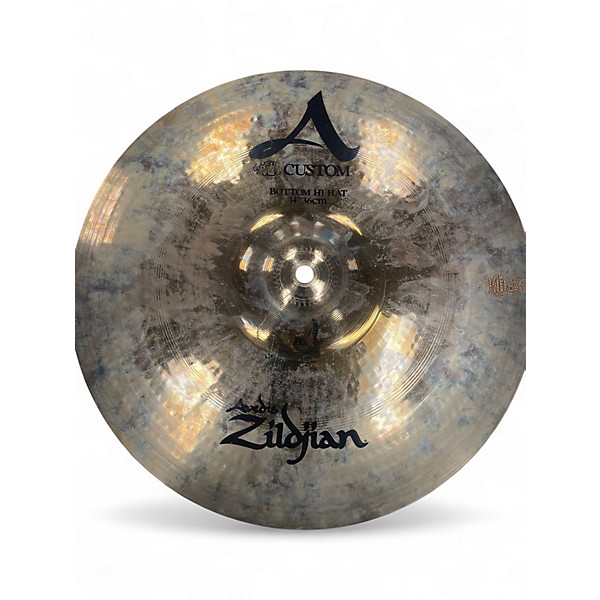 Used Zildjian 14in A Custom Hi Hat Pair Cymbal