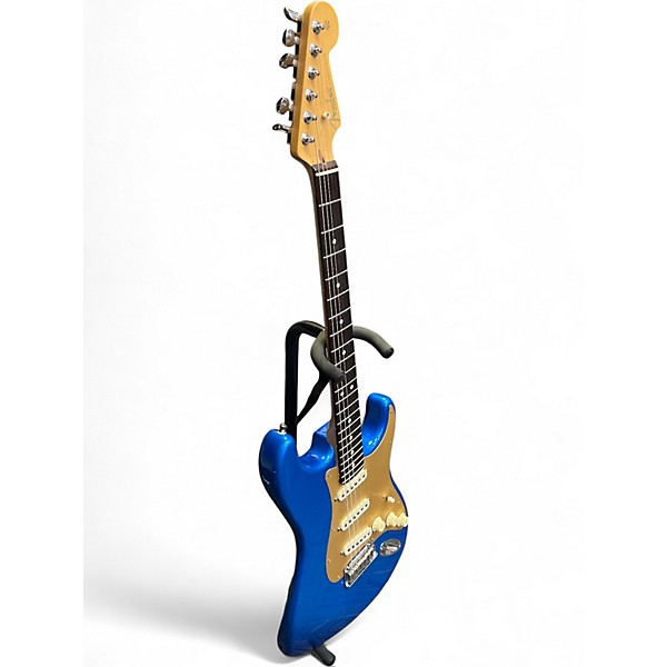 Used Fender Standard Stratocaster Chrome Blue Solid Body Electric Guitar