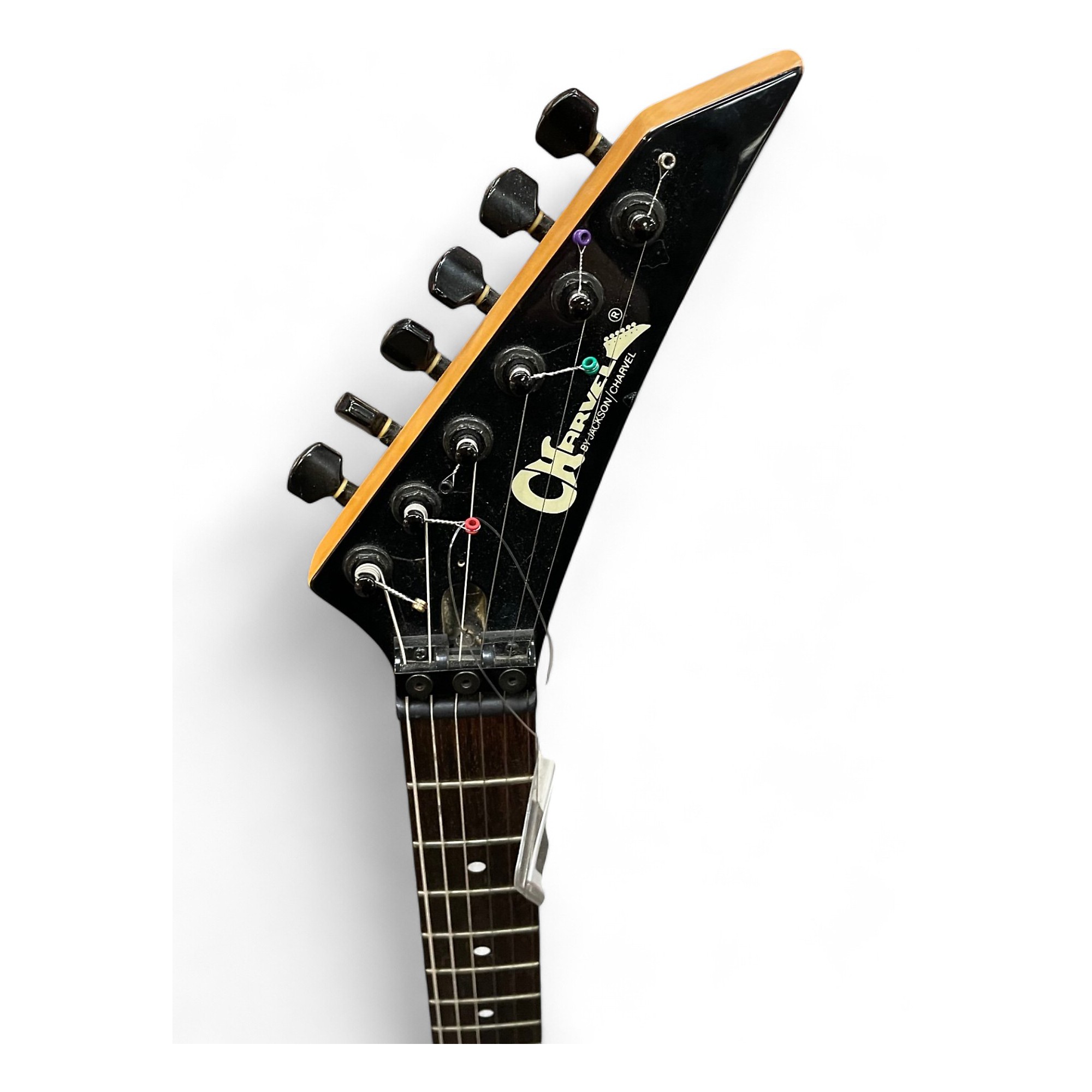 Vintage 1980s Charvel MODEL 3 Black Solid Body Electric Guitar
