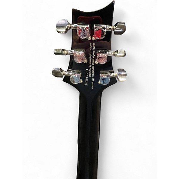 Used PRS SE Custom 24 Trans Black Solid Body Electric Guitar