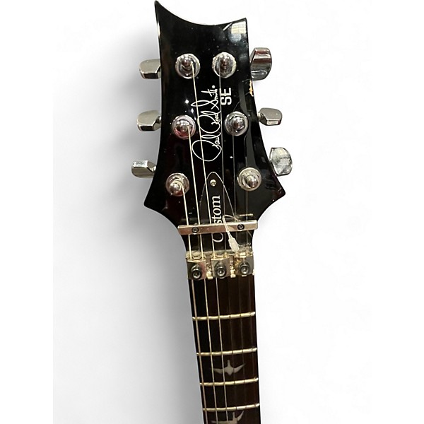 Used PRS SE Custom 24 Trans Black Solid Body Electric Guitar