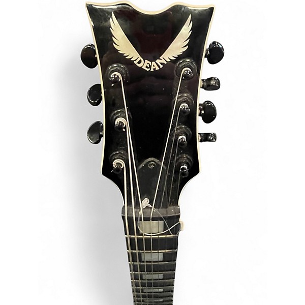 Used Dean Thoroughbred Stealth Satin Black Solid Body Electric Guitar