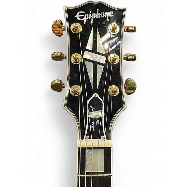 Used Epiphone Inspired by Gibson Custom Les Paul Custom Black Solid Body Electric Guitar