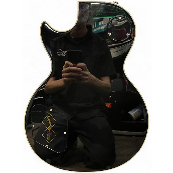 Used Epiphone Inspired by Gibson Custom Les Paul Custom Black Solid Body Electric Guitar