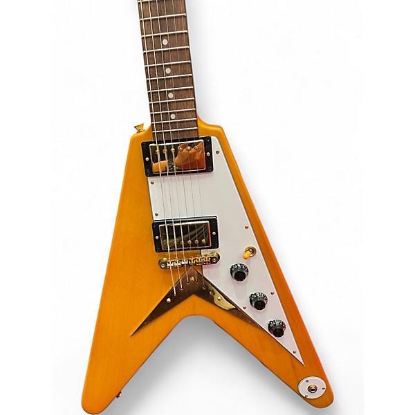 Used Epiphone 1958 Korina Flying V Outfit Aged Natural Solid Body Electric Guitar